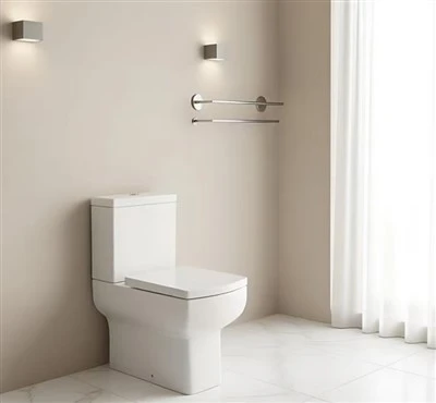 Kaksiosainen lattiaan kiinnitettävä wc